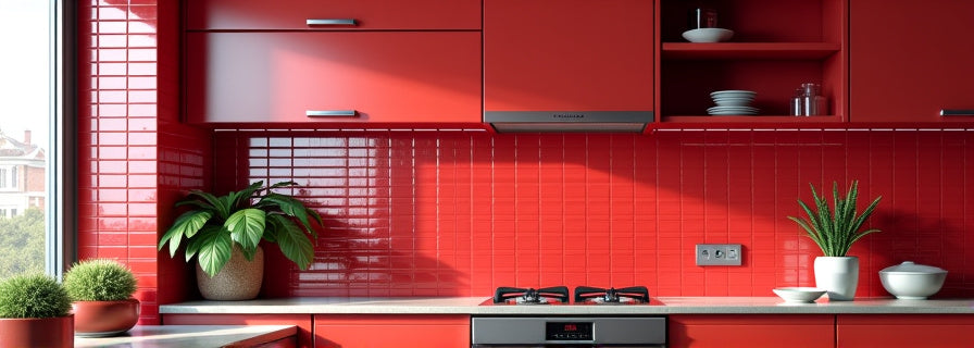 Red Tiles for Kitchen