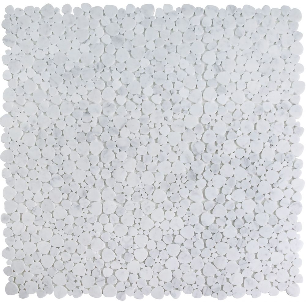 Aphrodite Carrara Pebble Mosaic Tile