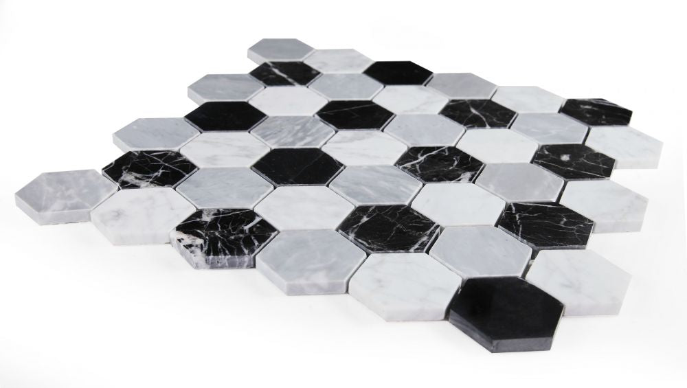 Hexagon Moonlight Mosaic Tile