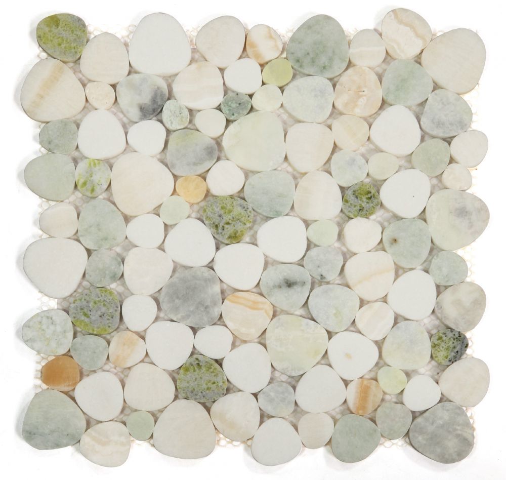 Aphrodite Onyx Pebble Mosaic Tile