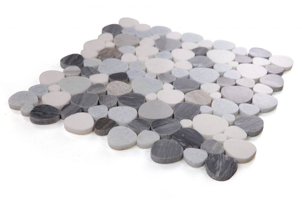 Aphrodite Deep Ocean Pebble Mosaic Tile