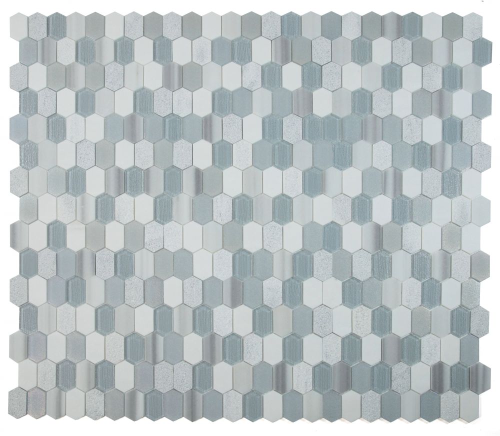 Montage Modern Grey Hexagon Mosaic Tile
