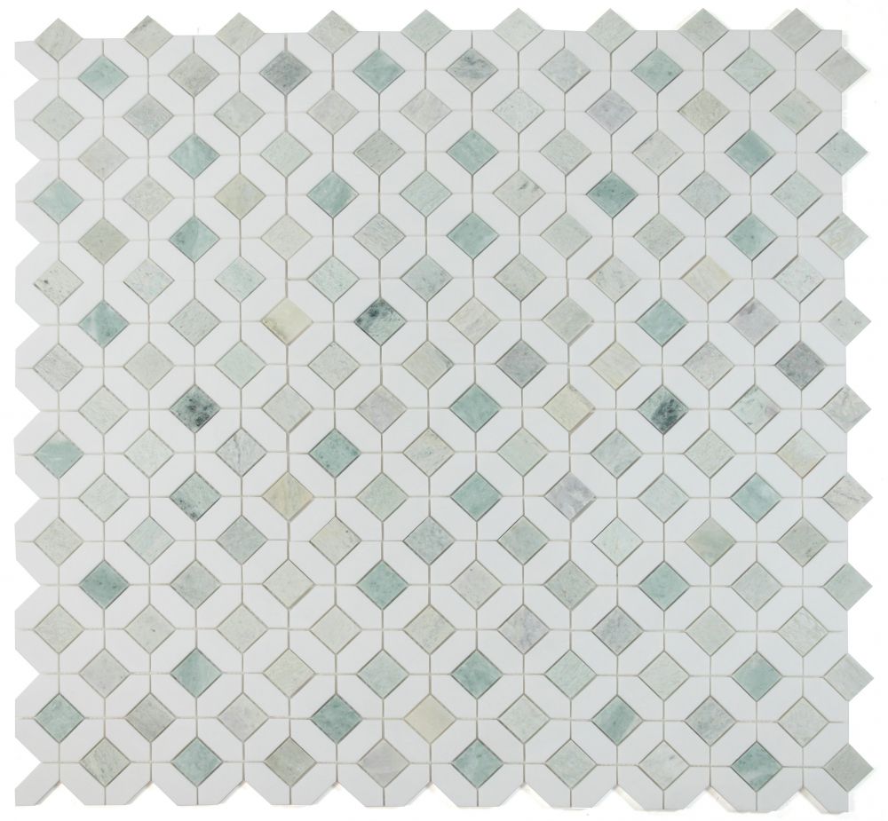 Eclipse Green Hexagon Mosaic Tile