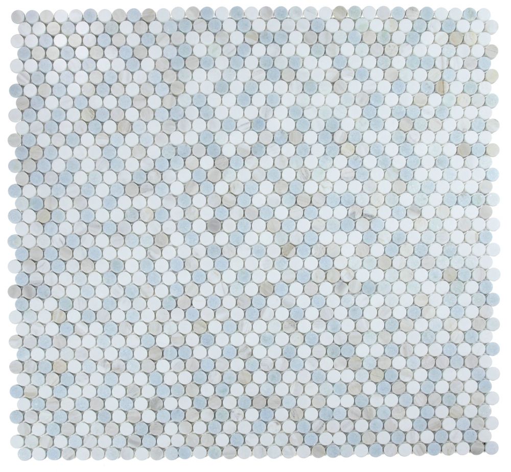 Penny Marble Sky Mosaic Tile