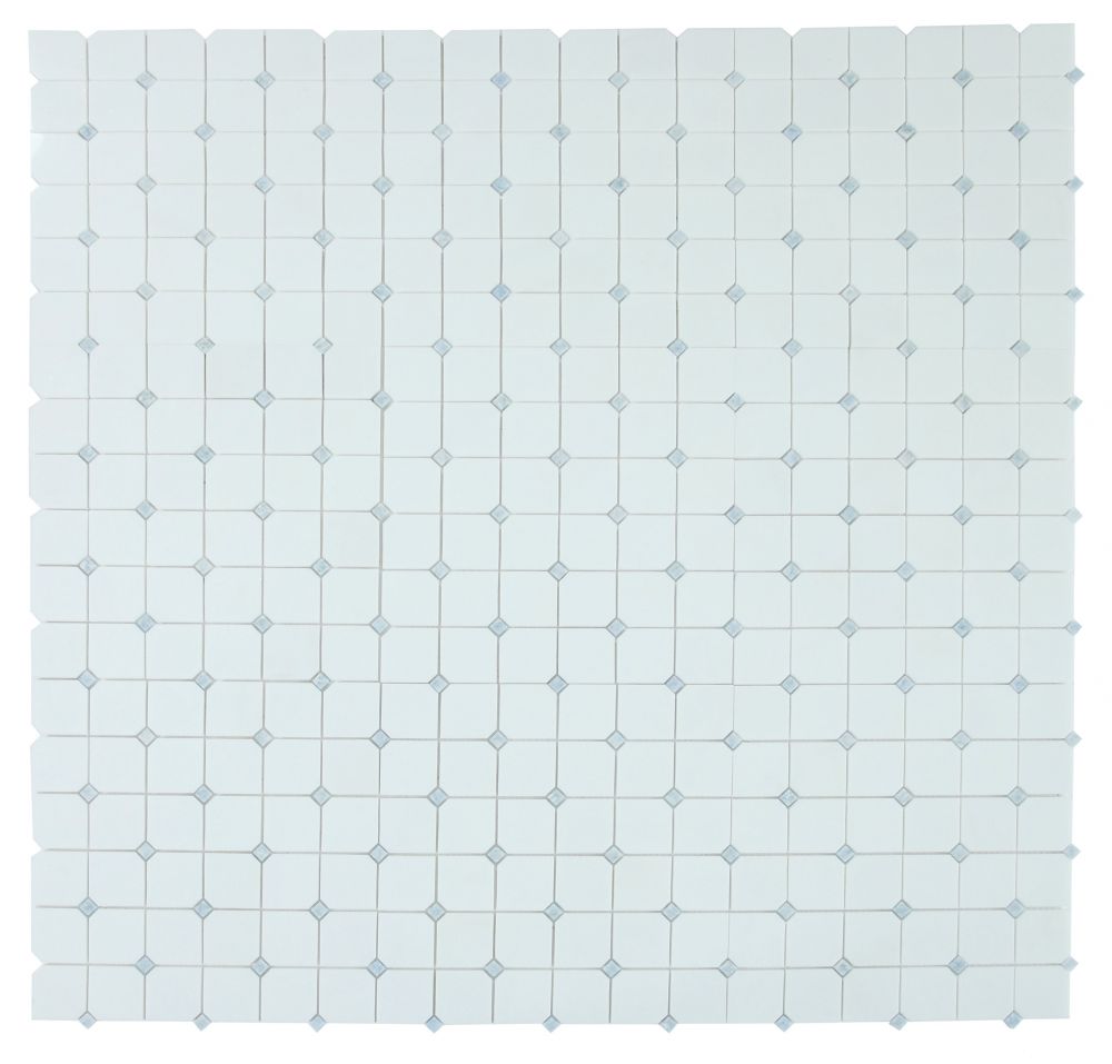 Clipped Crystal Ocean Square Mosaic Tile