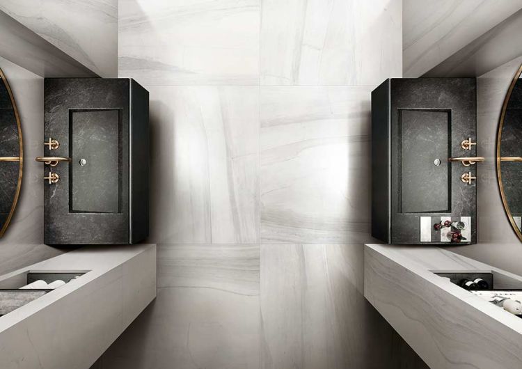 Warm Marble Bathroom Designs