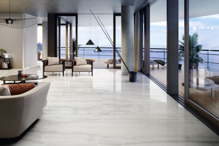 Akoya Silver Tile Polished 24 x 48