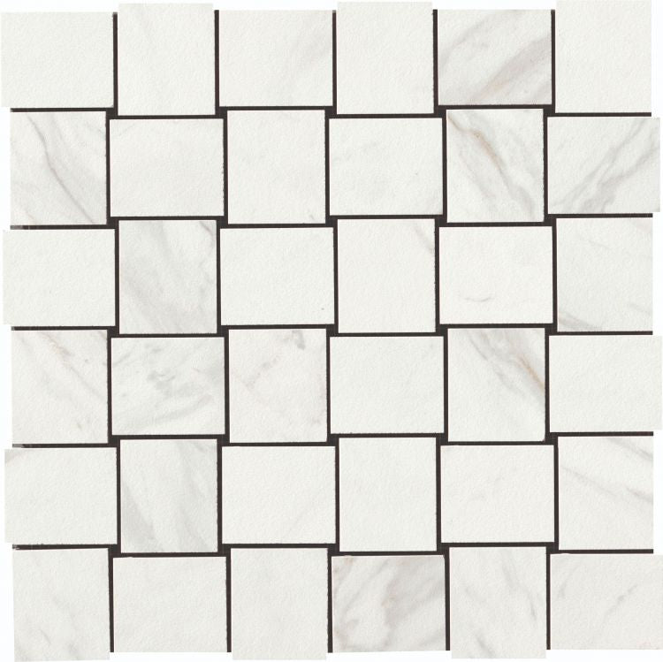 Marmi Calacatta Porcelain Mosaic Tile, 12 x 12 Matte