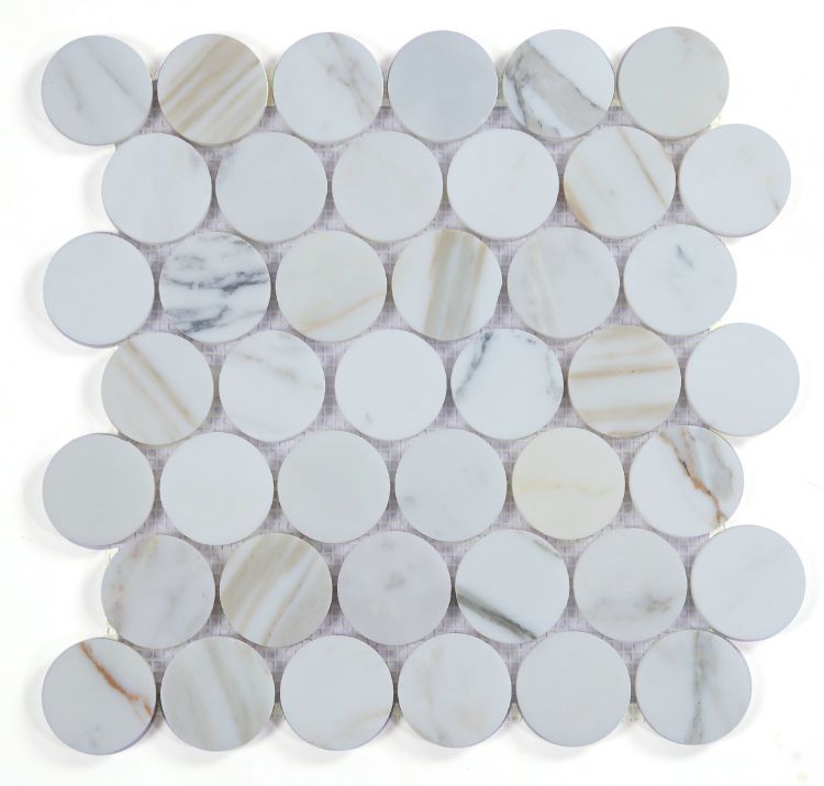 Penny Marble Large Calacatta Elysium Tiles.