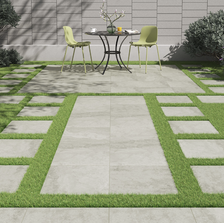 Argento Travertino 24X24 Porcelain Paver - Sold per box - 2 pcs/box (8 sf/box)