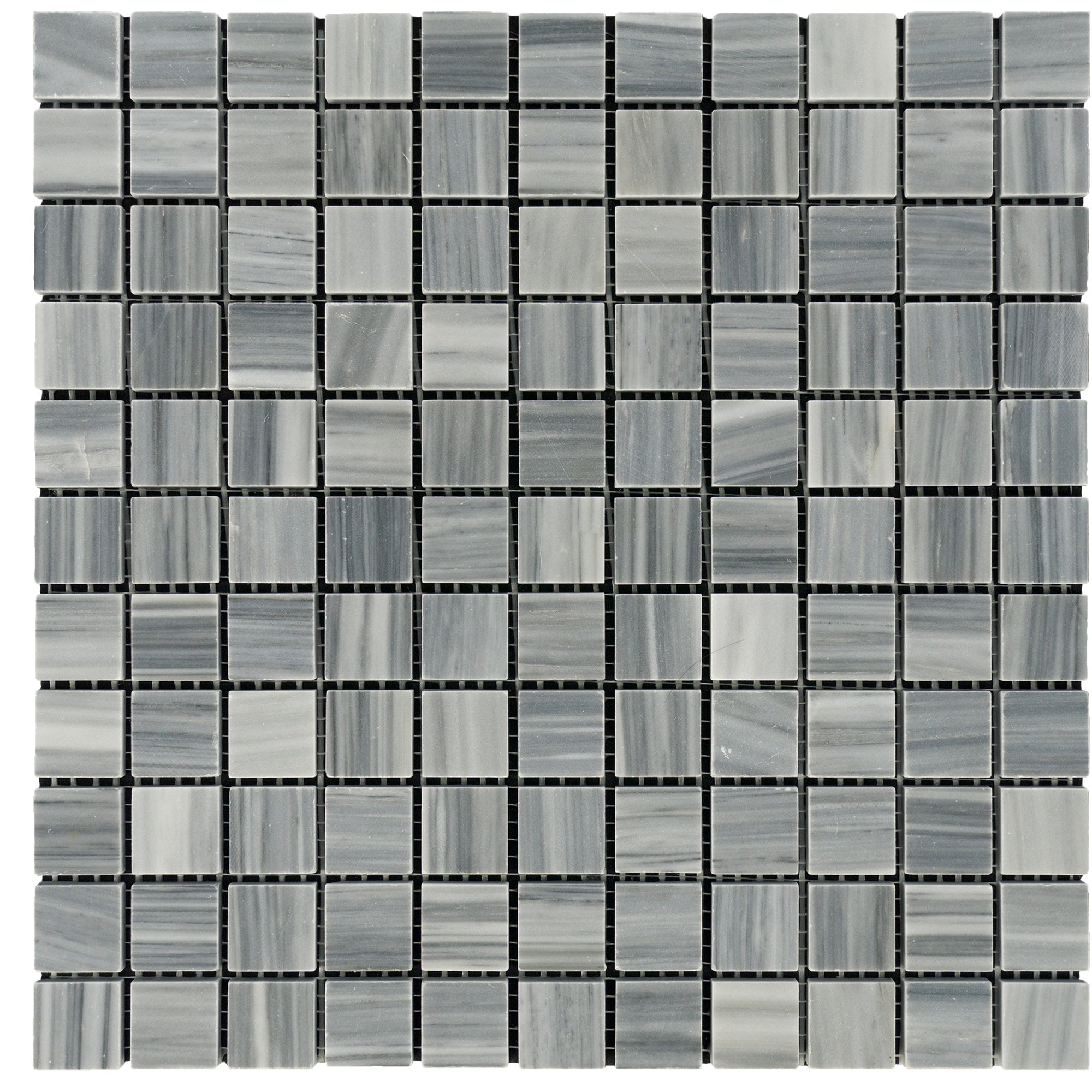 Bardiglio Imperiale Vein-Cut Square 1x1 Polished Mosaic