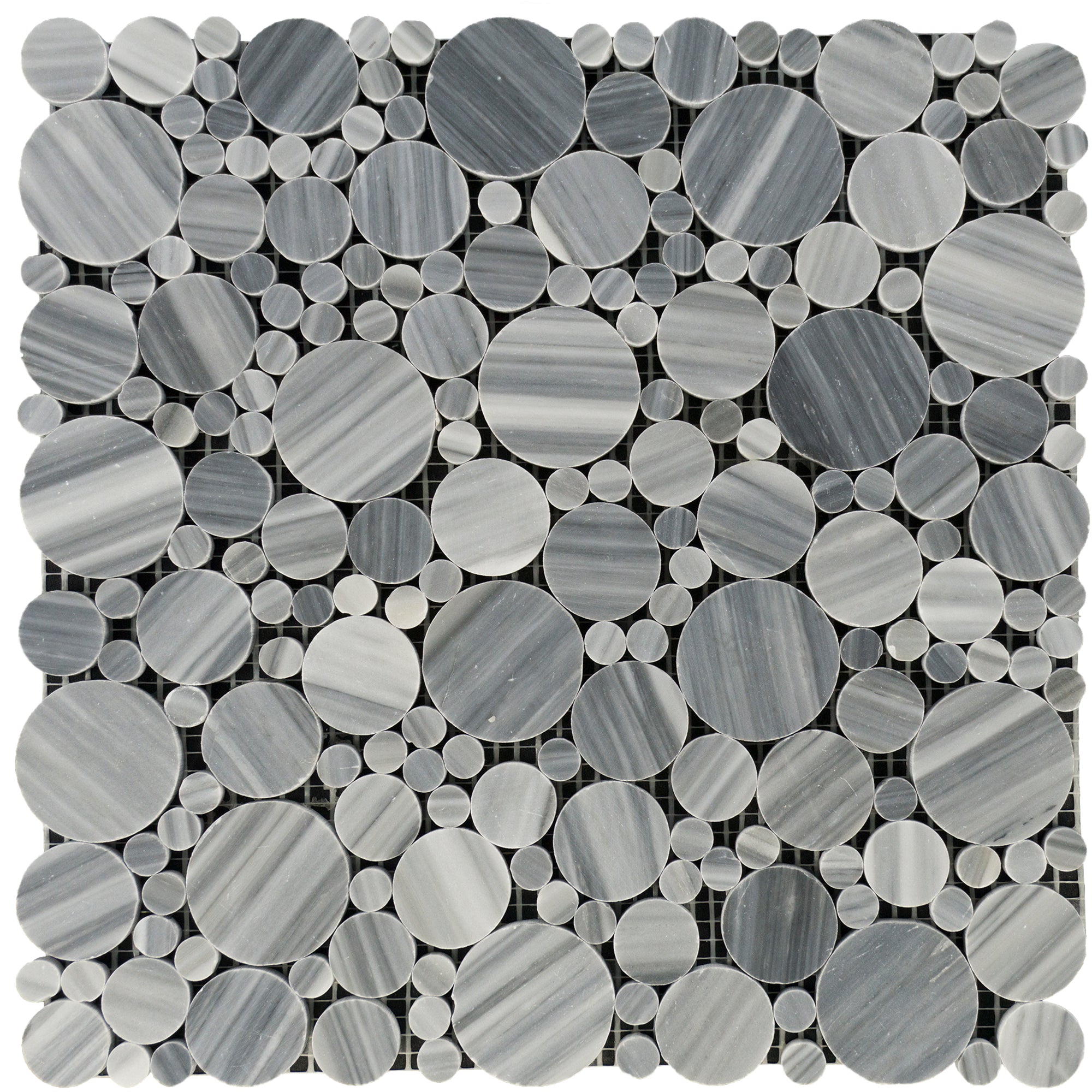 Bardiglio Imperiale Vein-Cut Bubble Polished Mosaic