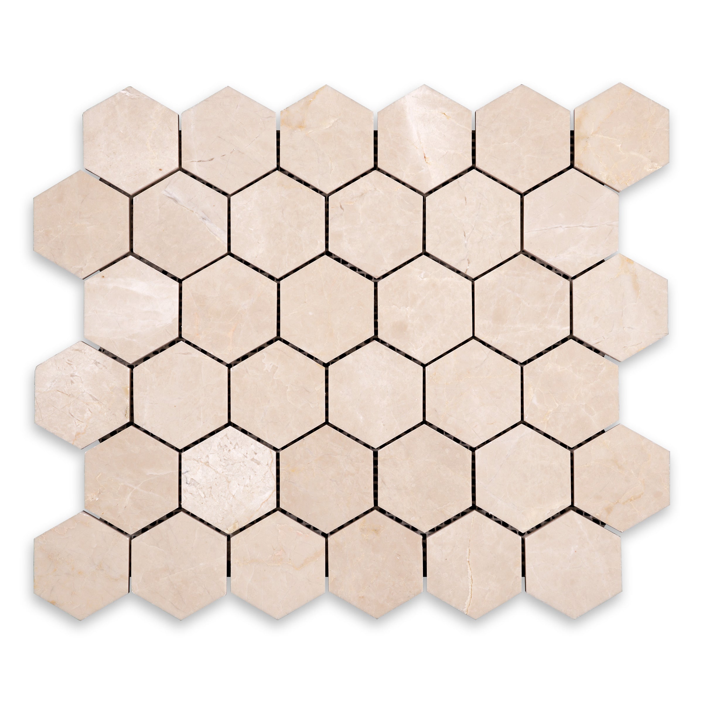 Botticino (Turkish) - Hexagon 2" Polished