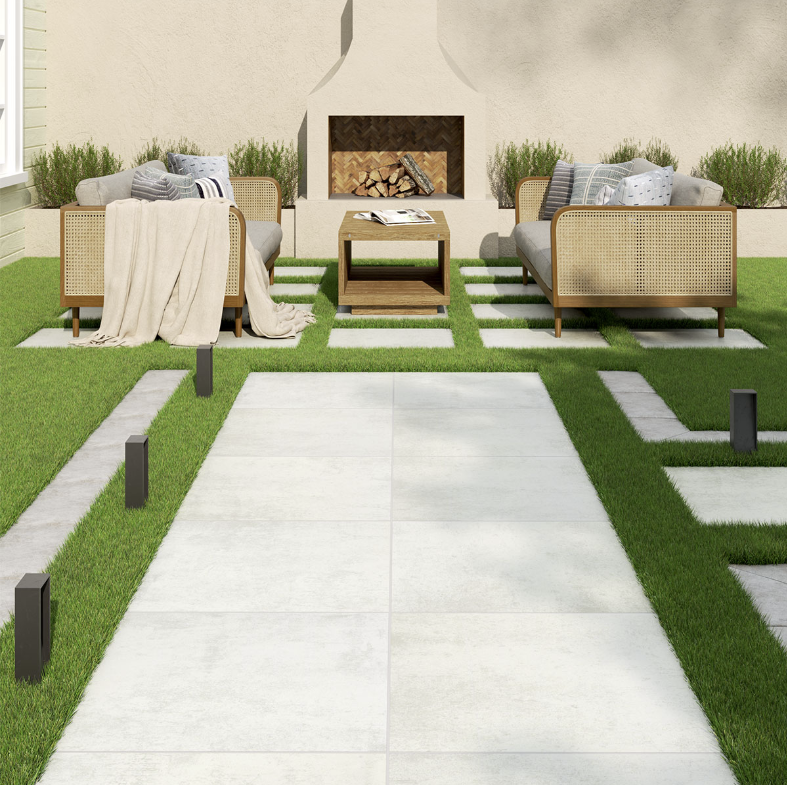 Beton Blanco Arterra Porcelain Paver - Sold per box - 2 pcs/box (8 sf/box)