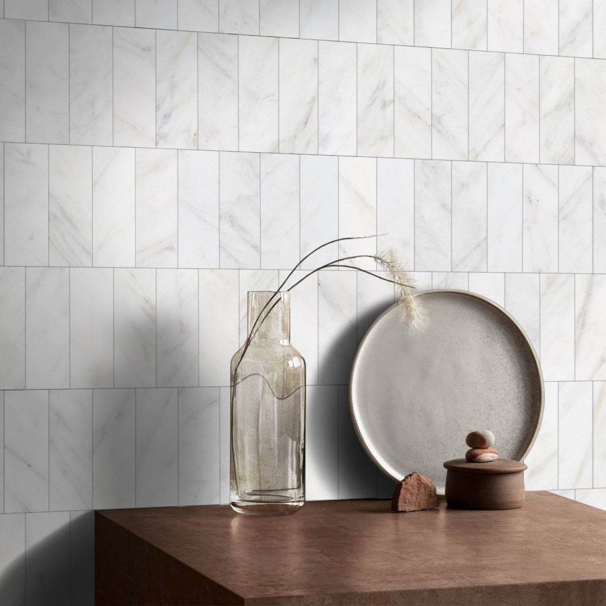 Calacatta Caldia Marble Tile 4 x 12 Polished