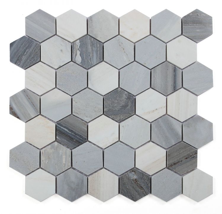 Hexagon Series in Italian Blue Tiles.