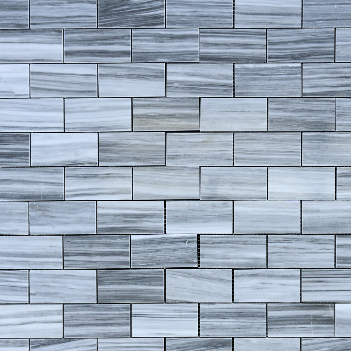 Bardiglio Imperiale Vein-Cut Subway 2x4 Polished Mosaic