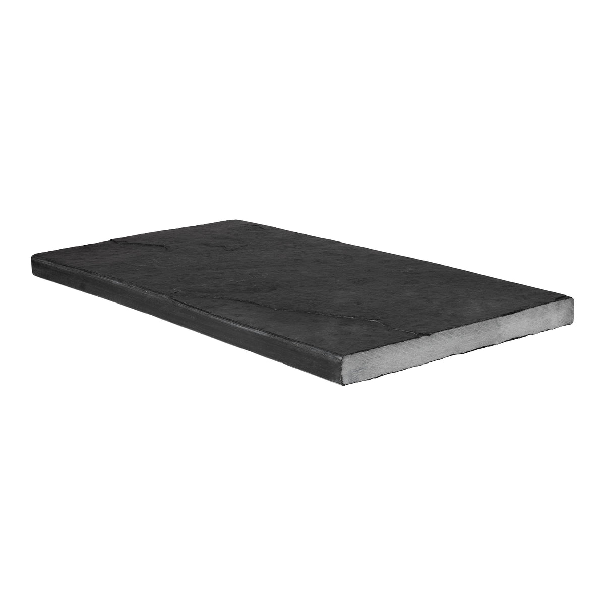 Lime Black Modern Edge Limestone Wall Cap, 12 x 24, 3 cm, Natural