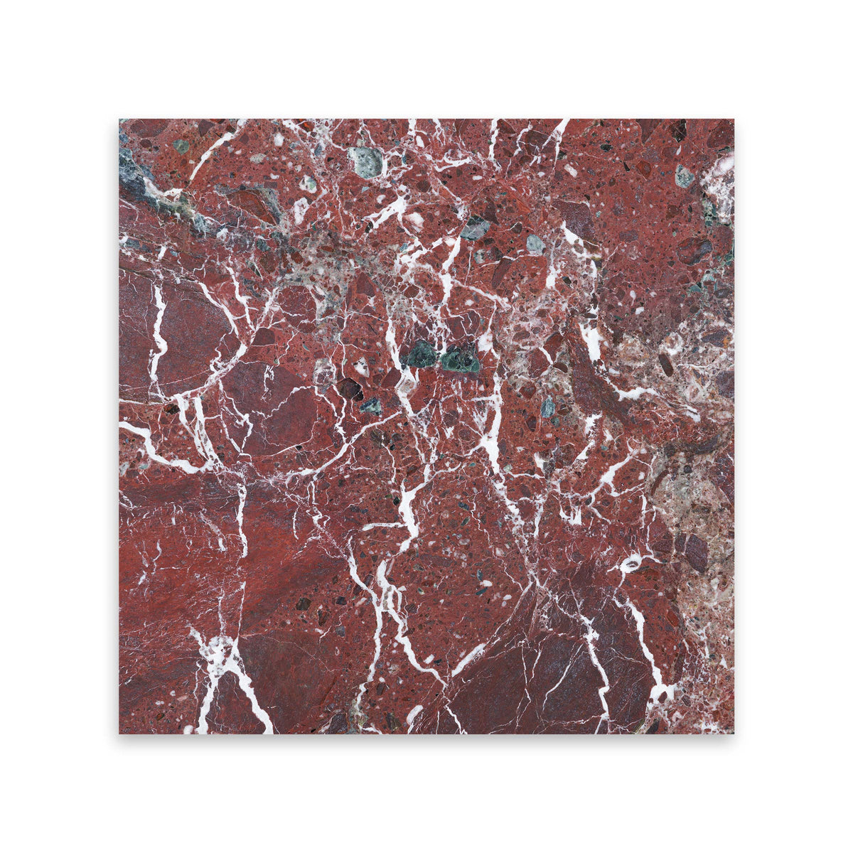 Rosso Levanto Marble Tile, 12 x 12, Polished