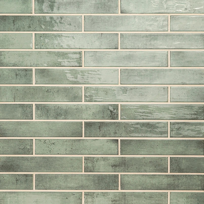 Stella Emerald 2x10 Glossy Ceramic Tile for Bathroom Walls
