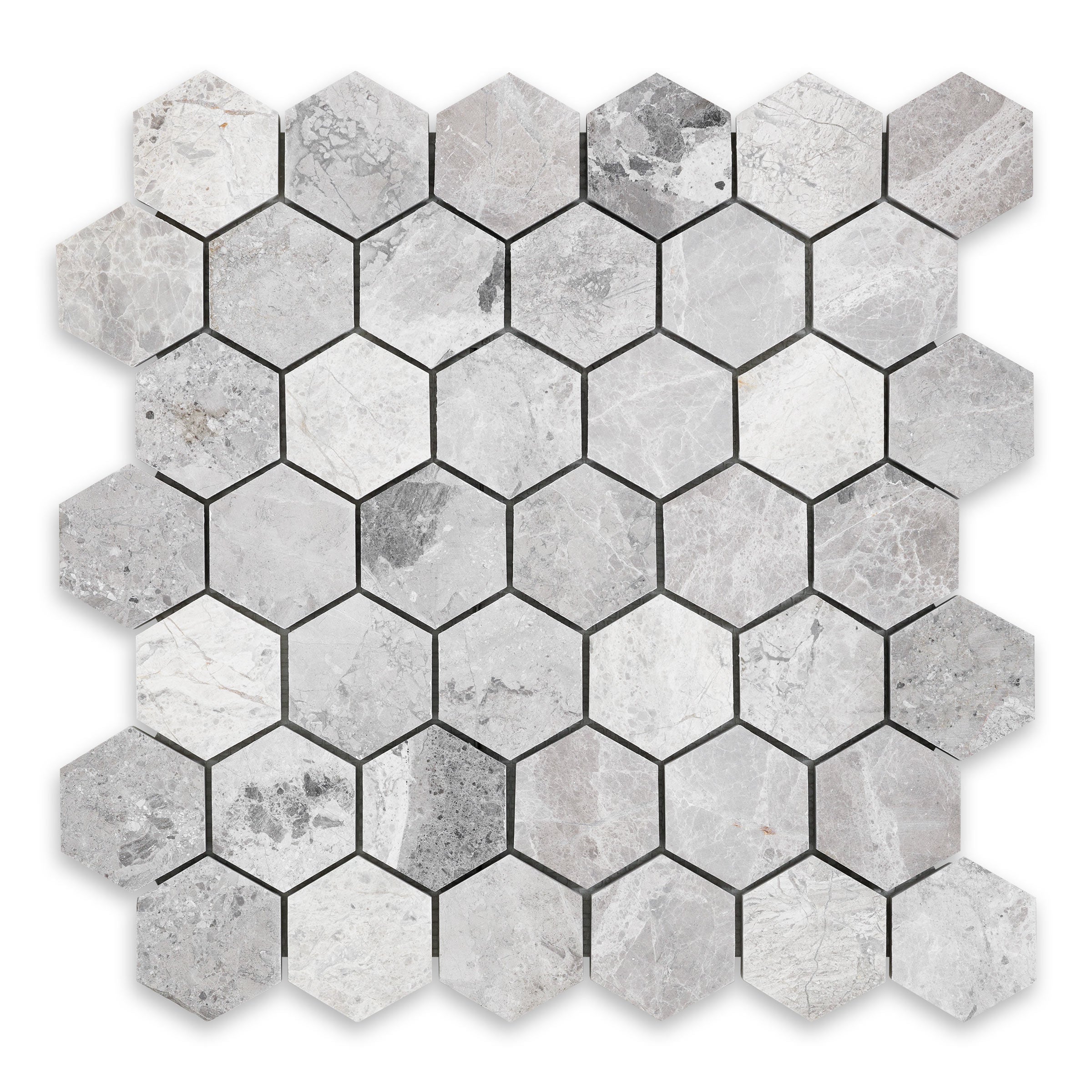 Tundra Grey - Hexagon 2"