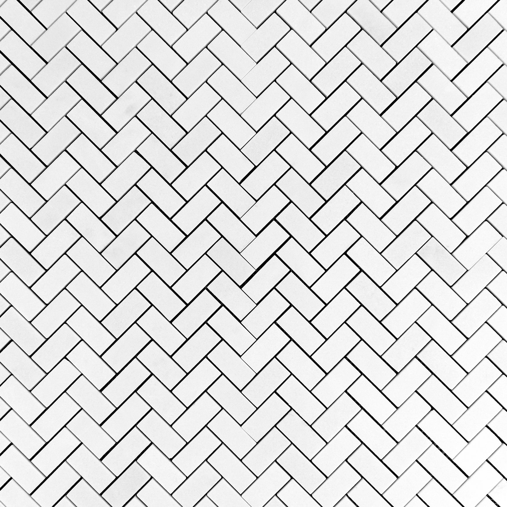 Thassos White Marble 1 x 2 and 2 x 2 Mosaic Tile