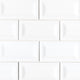 White Glossy 3x6 Inverted Beveled Tile