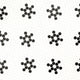 White And Black Mod Petal Pattern