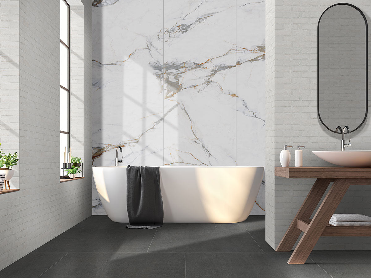 ALPINE WHITE CLAY BRICK HERRINGBONE 2.25X7.5 NATURAL  - 2.25x10.75