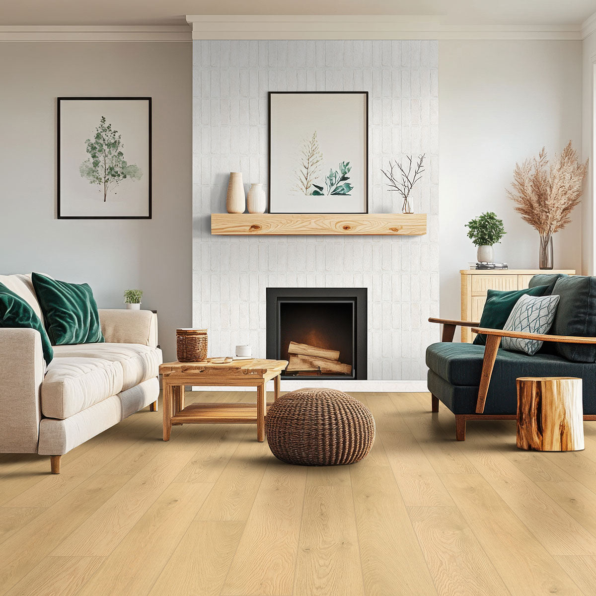ALPINE WHITE CLAY BRICK HERRINGBONE 2.25X7.5 NATURAL  - 2.25x10.75