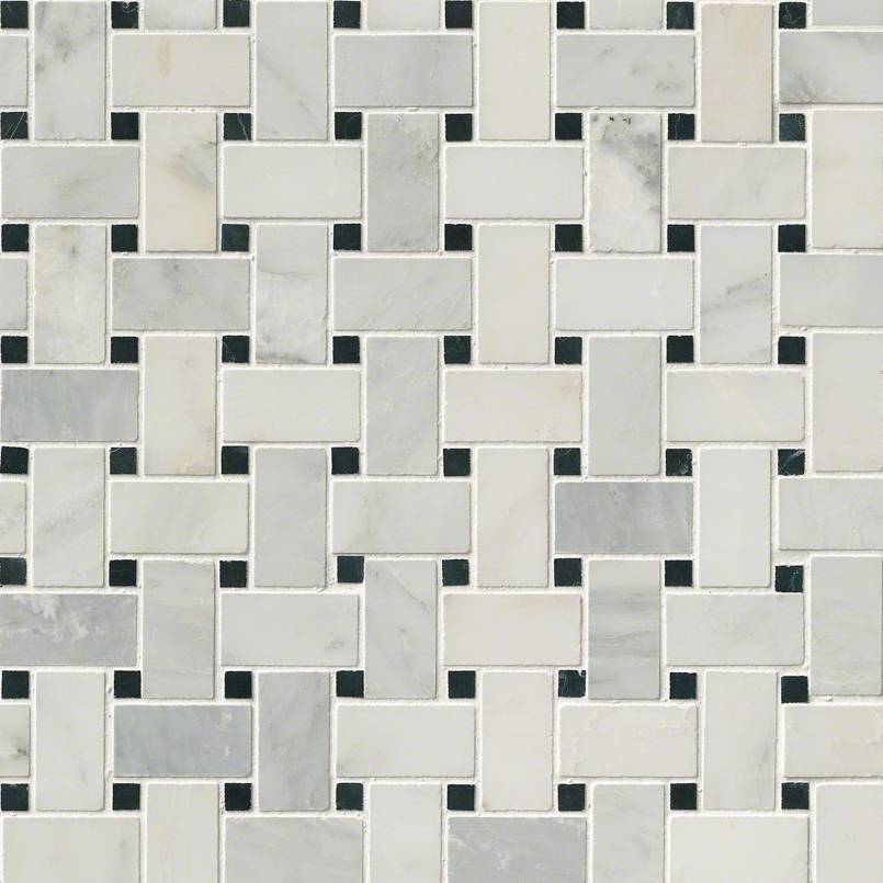 Arabescato Carrara Basketweave Honed