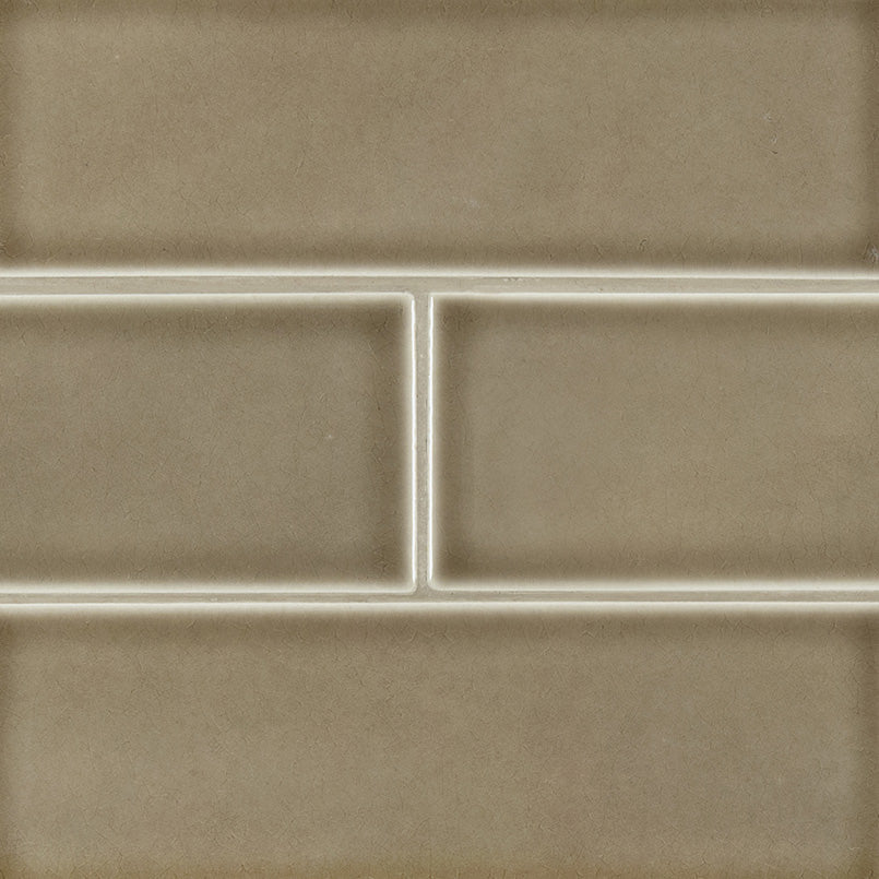 Artisan Taupe Glazed Handcrafted 4x12