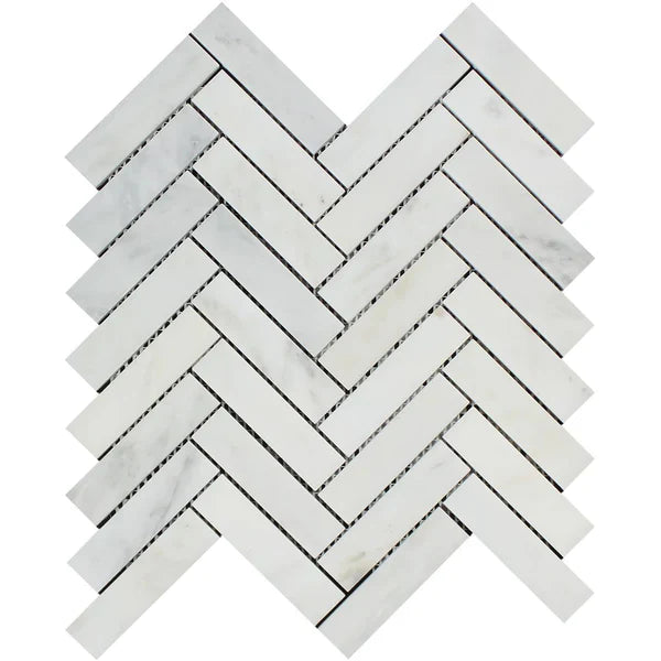 Asian Statuary Marble 1 x 4 and 2 x 4 Mosaic Tile
