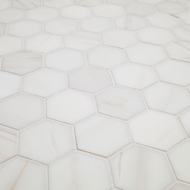 Bianco Dolomite 2" Hexagon Mosaic Tile - Mosaicenter