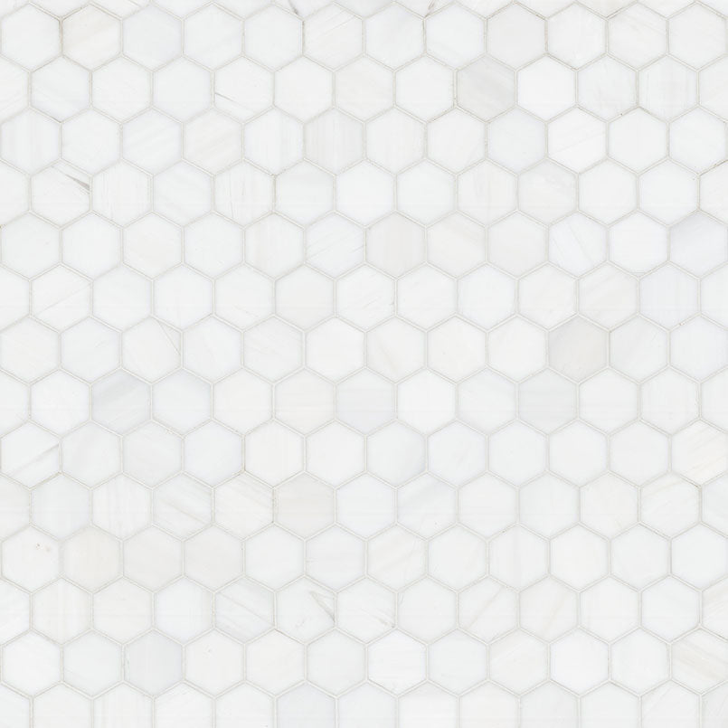Bianco Dolomite 2" Hexagon Mosaic Tile - Mosaicenter