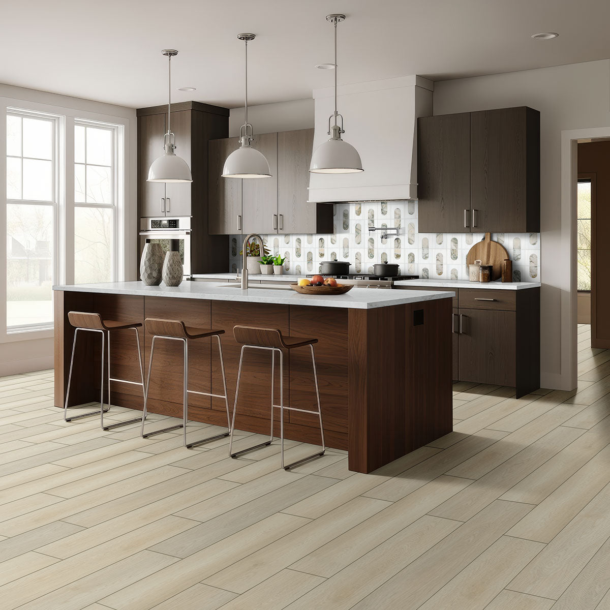 Bianco Dolomite Moderno Polished Mosaic - Mosaicenter