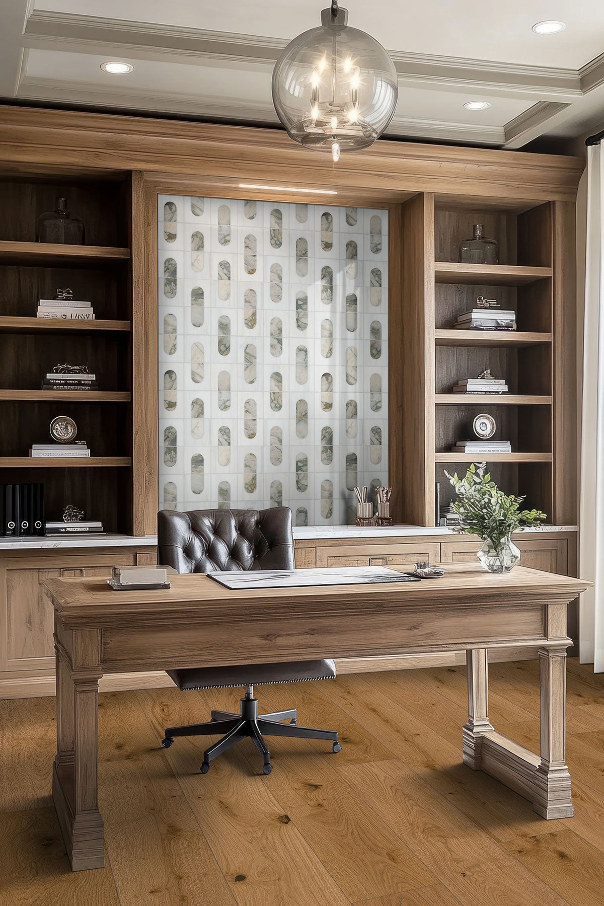 Bianco Dolomite Moderno Polished Mosaic - Mosaicenter