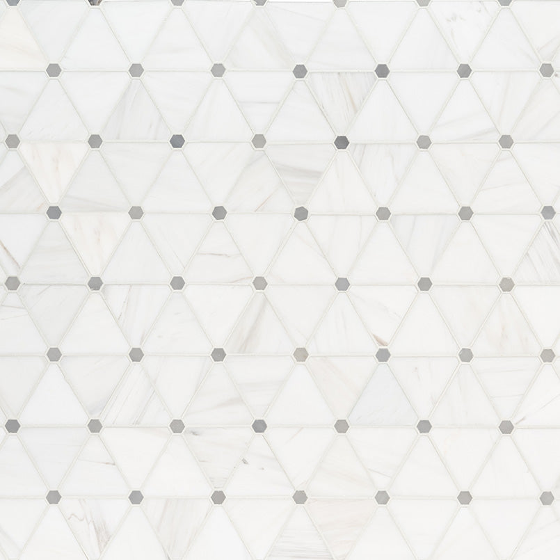 Bianco Dolomite Pinwheel Tile - Mosaicenter Backsplash Tile
