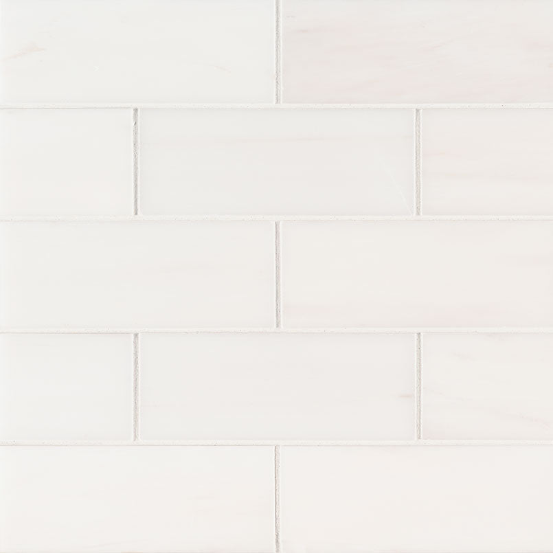Bianco Dolomite Subway Mosaicenter Tile Polished 3 x 6