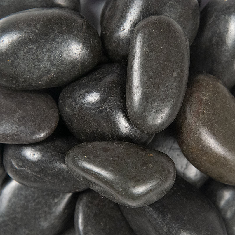 BLACK POLISHED PEBBLES POLISHED Hardscape - 0.75 - 1.25 INCH