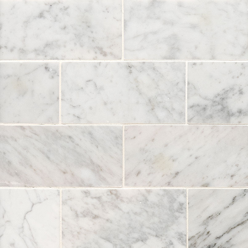 Carrara White Tile Honed 3 x 6