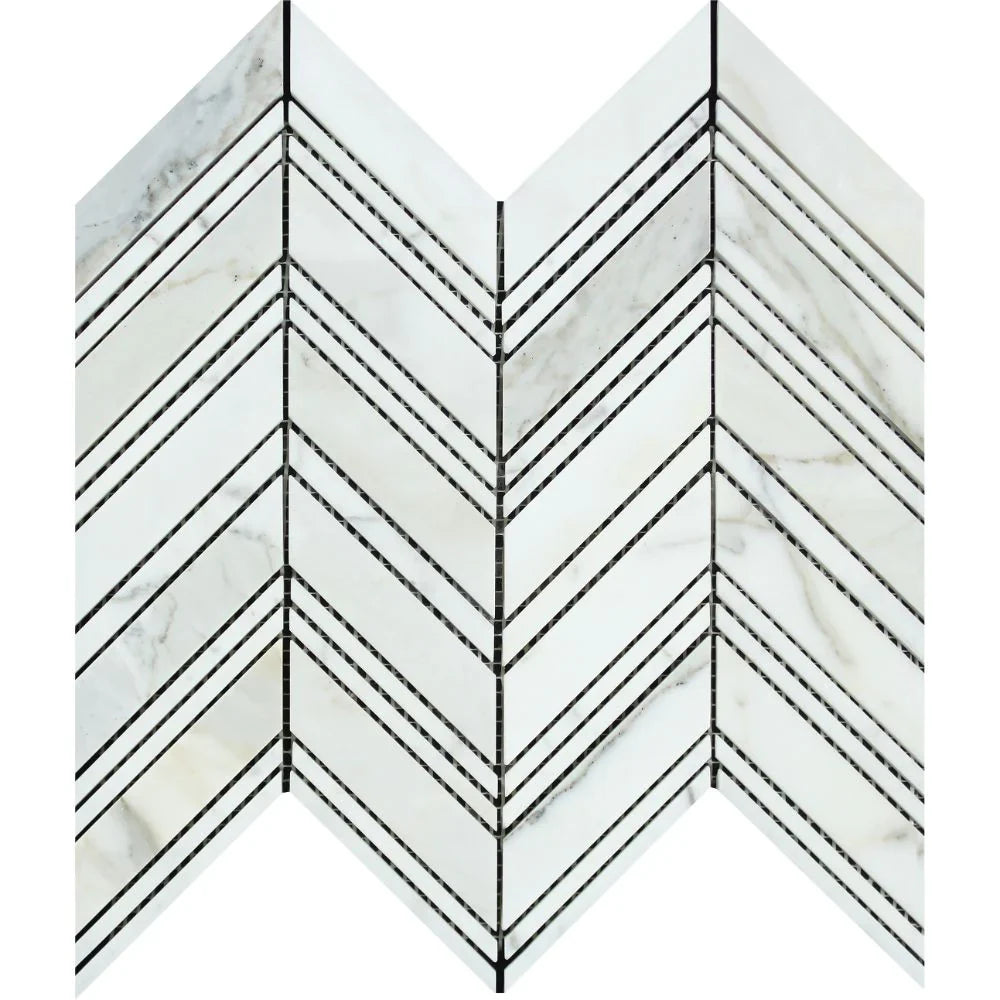 Calacatta Gold Marble with Calacatta Mosaic Tile