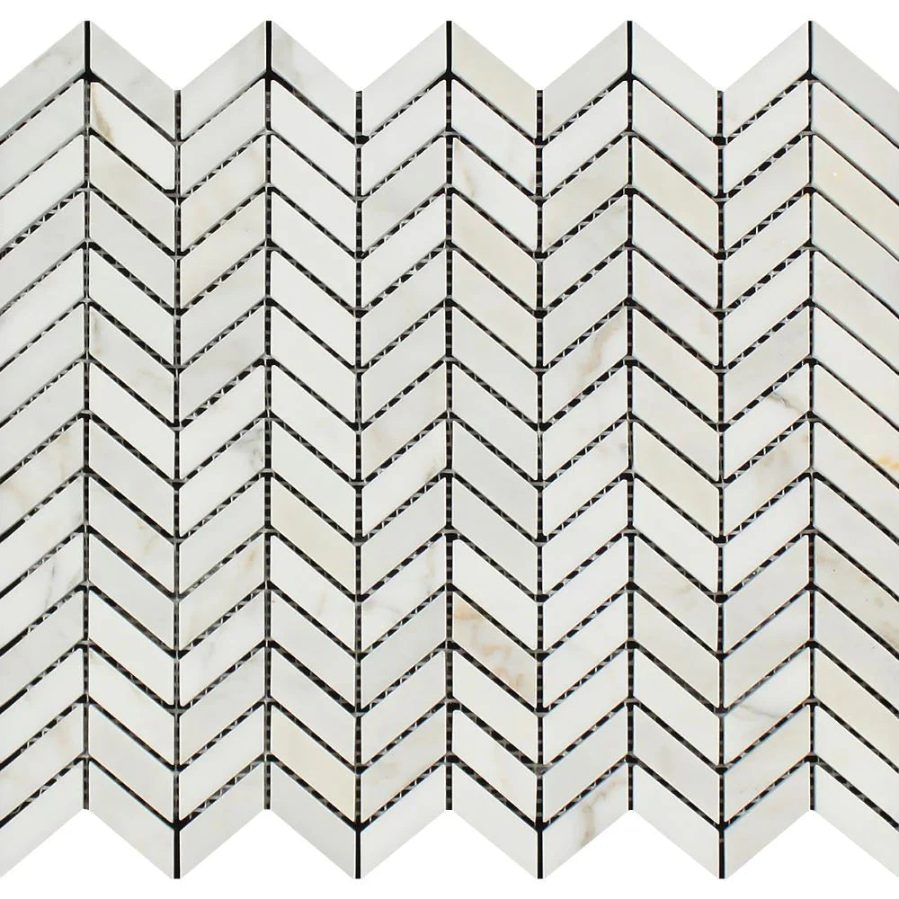 Calacatta Gold Marble Mini Mosaic Tile