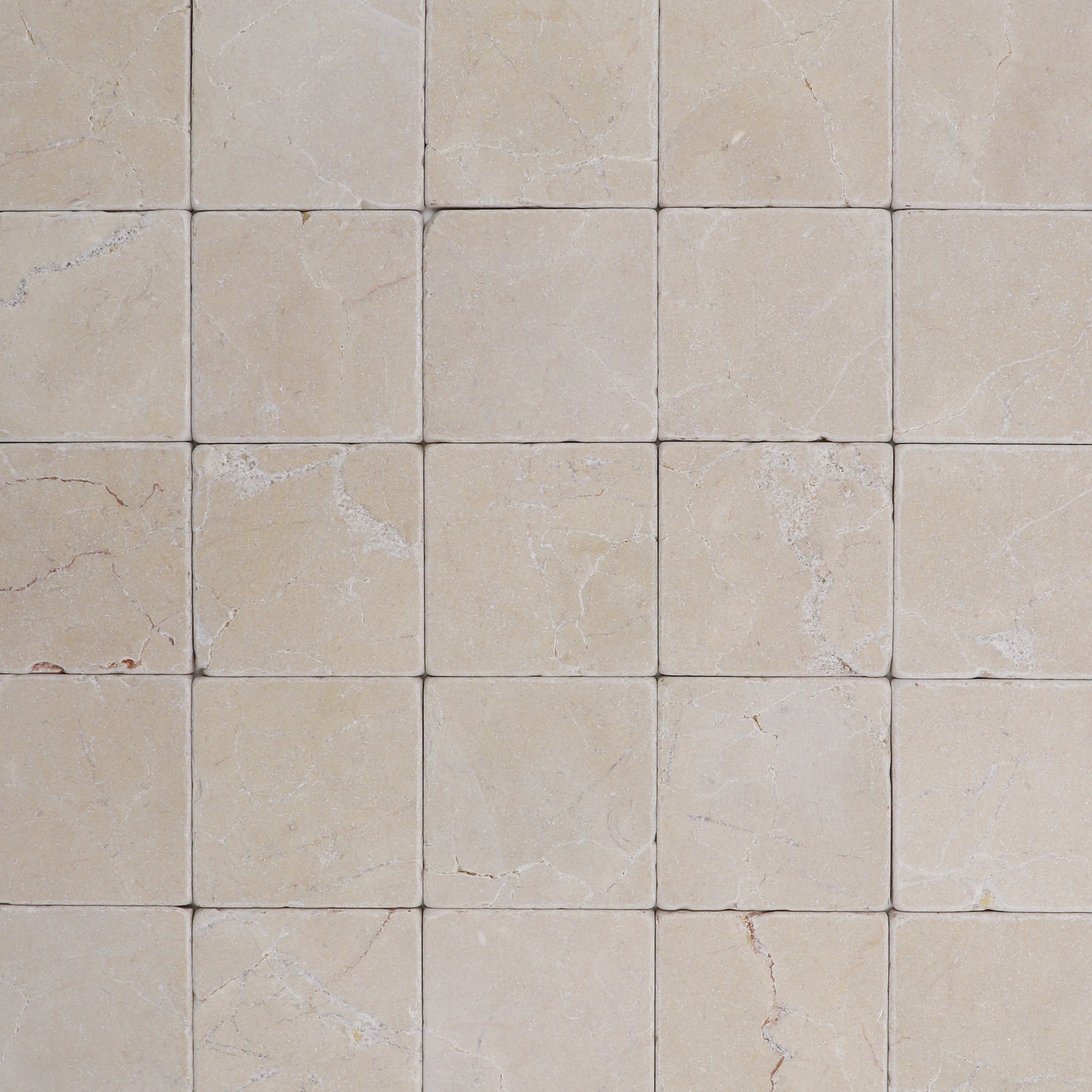 Crema Marfil 4x4 Tumbled Tile