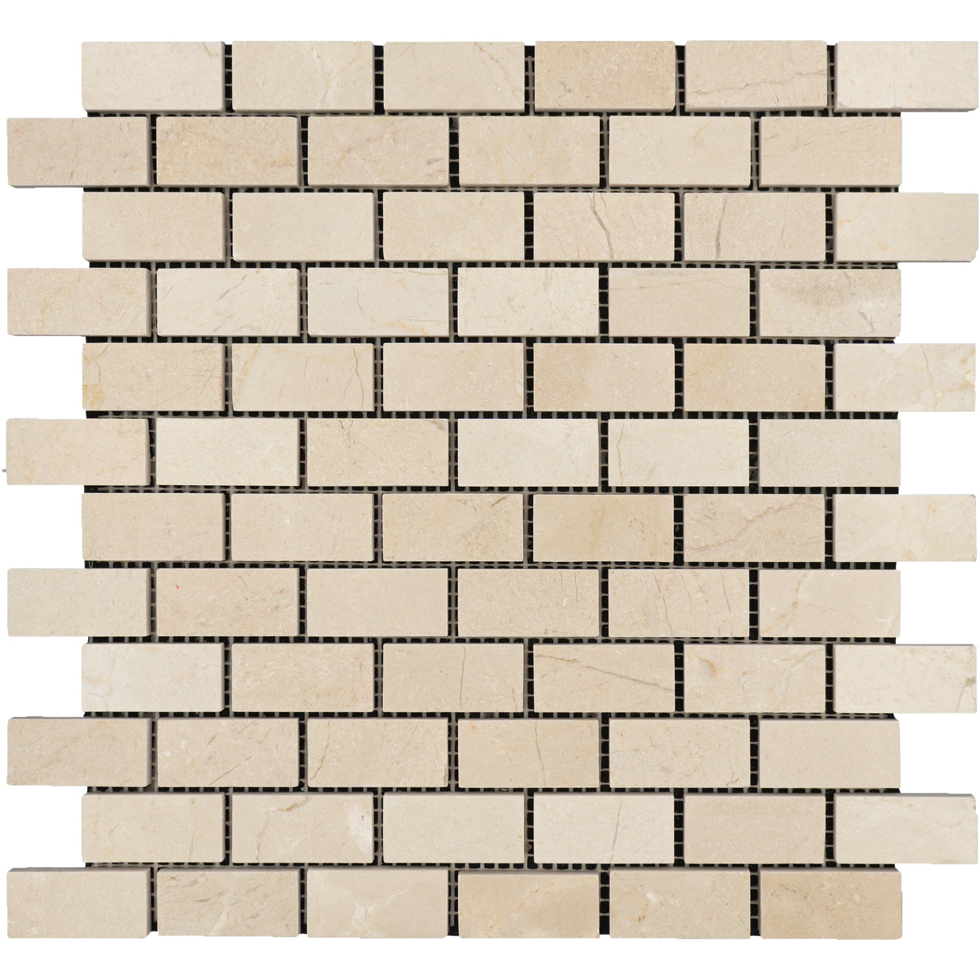 Crema Marfil Marble 1 x 2 and 2 x 2 Mosaic Tile