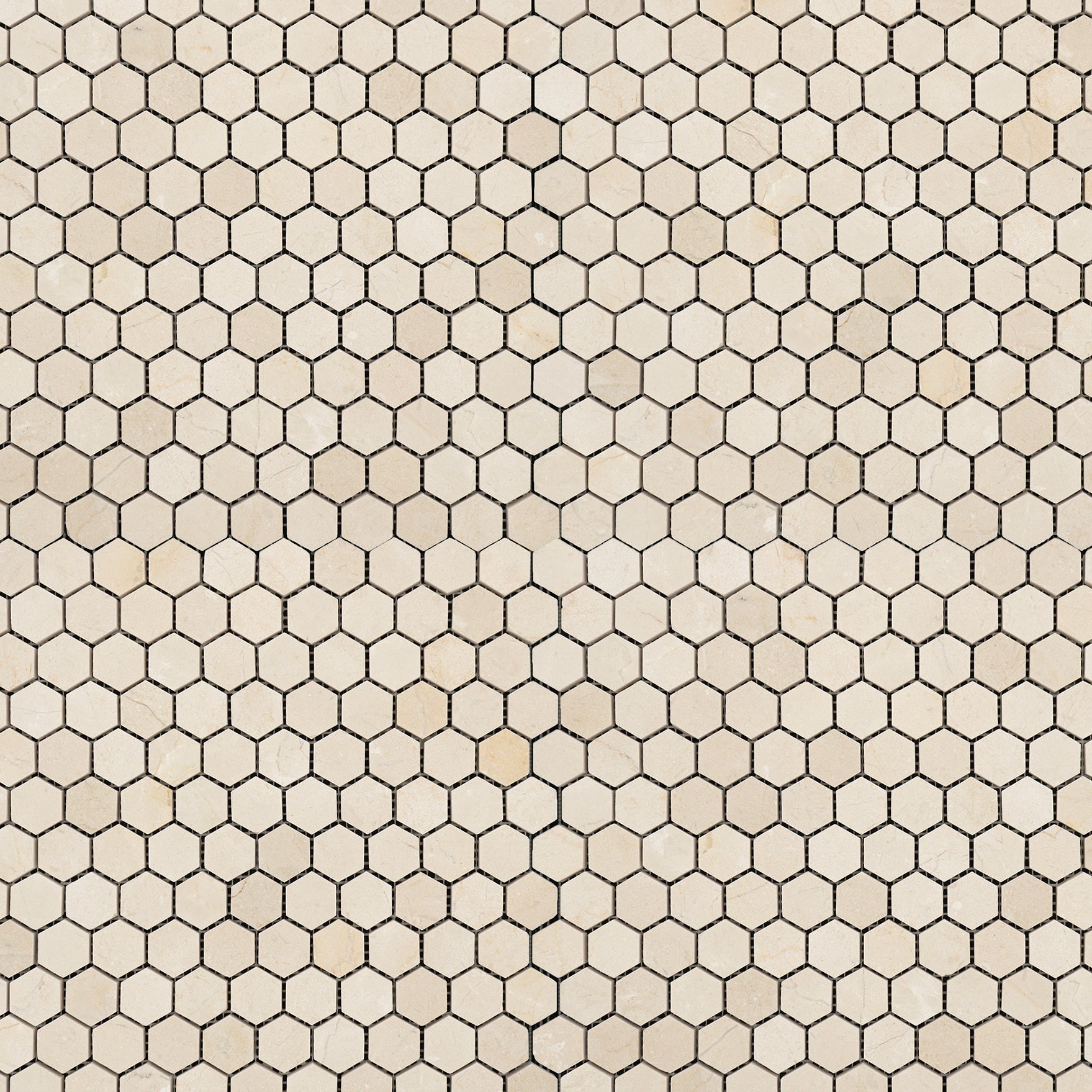 Crema Marfil Hexagon 1" Mosaic