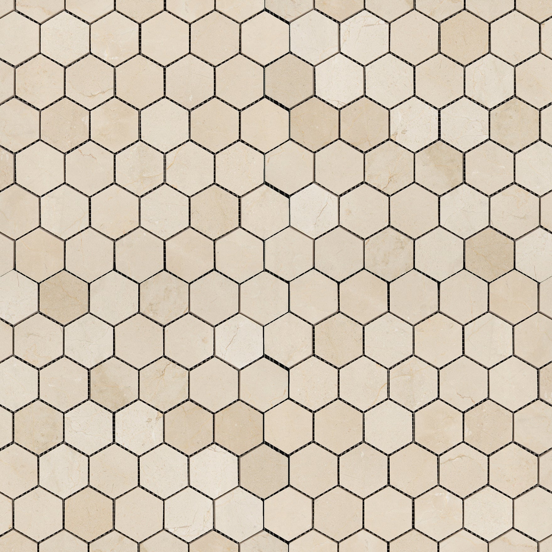 Crema Marfil Hexagon 2" Mosaic