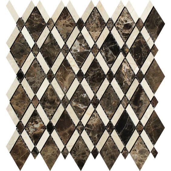 Emperador Dark Premium Lattice Marble.