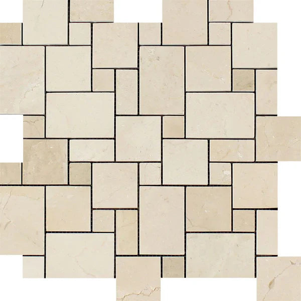 Crema Marfil Marble Mini Mosaic Tile