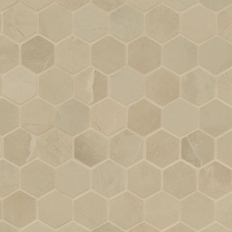SANDE CREAM 2X2 HEX MATTE MOSAIC